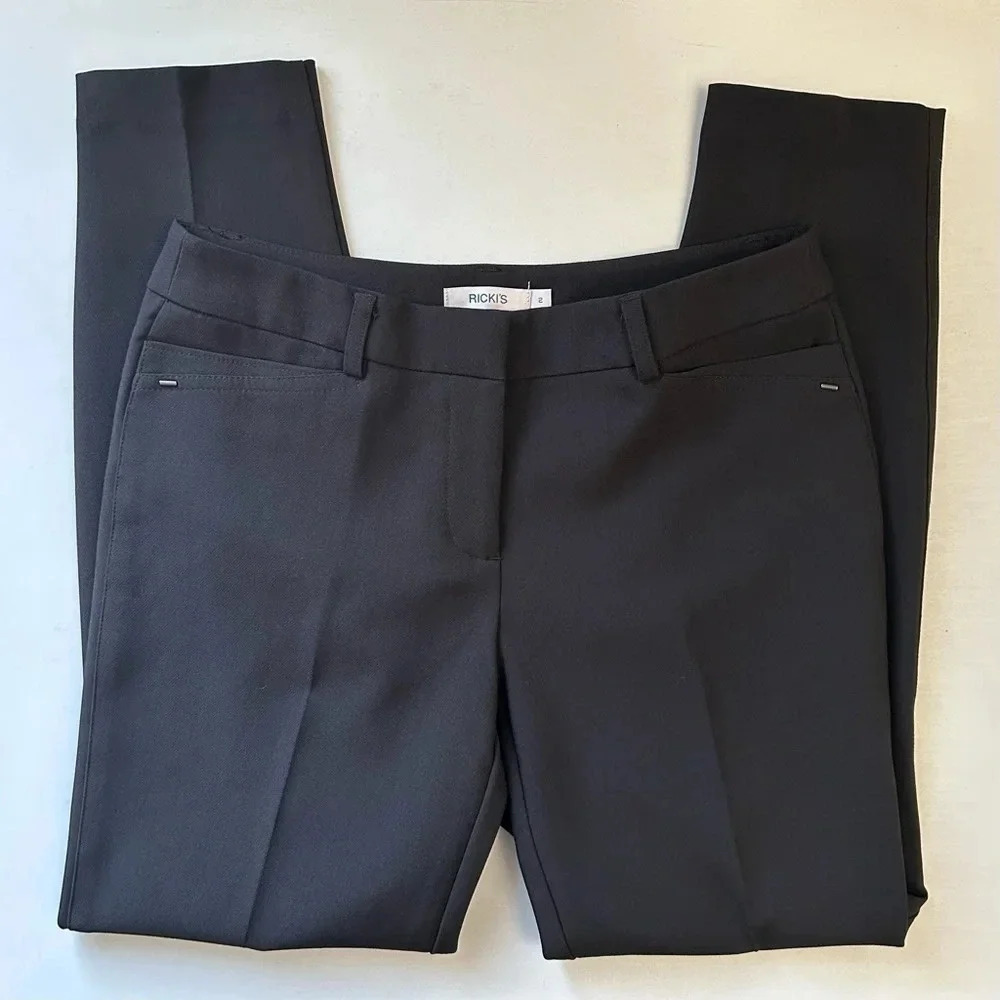 Ricki’s Slim Ankle Cropped Cigarette Pants Black Size 2 - Picture 16 of 16